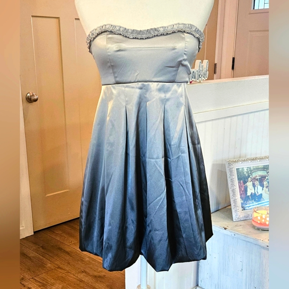 Worn Twice - RUBY ROX - Silver and Black Ombre Strapless Dress - Size M